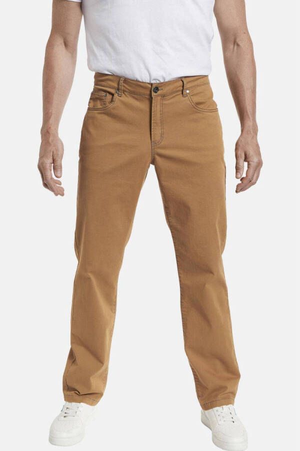 Jan Vanderstorm +FIT Collectie loose fit jeans HELMWART Plus Size bruin