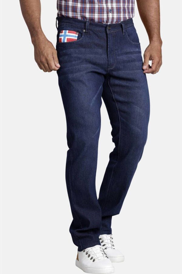 Jan Vanderstorm +FIT Collectie loose fit jeans LANNIE Plus Size donkerblauw