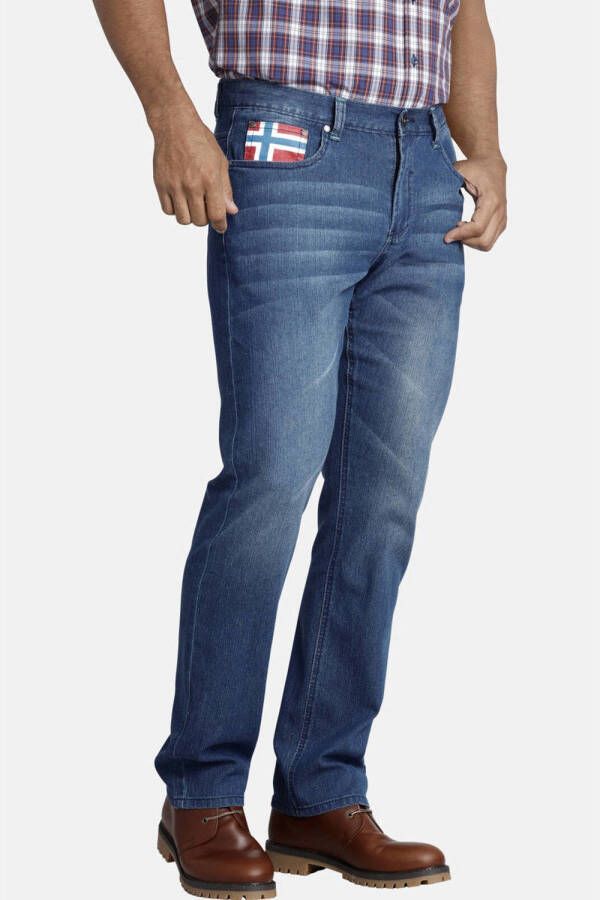 Jan Vanderstorm +FIT Collectie loose fit jeans SWINDBERT Plus Size blauw