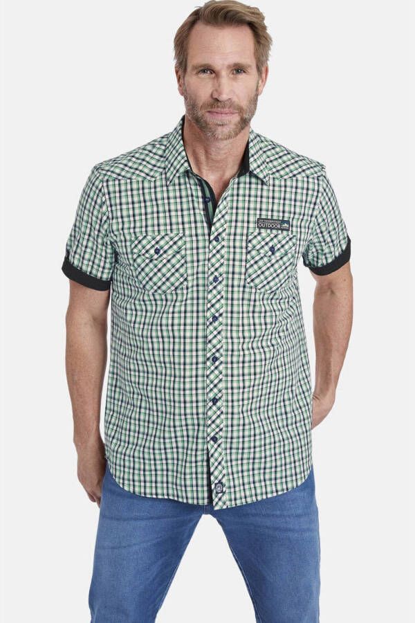 Jan Vanderstorm +FIT Collectie oversized overhemd SIMUN Plus Size groen