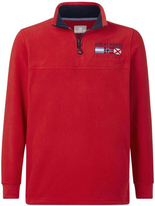 Jan Vanderstorm +FIT Collectie sweater SIETSE Plus Size rood