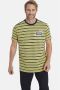 Jan Vanderstorm gestreept regular fit T-shirt LINOR Plus Size geel - Thumbnail 1