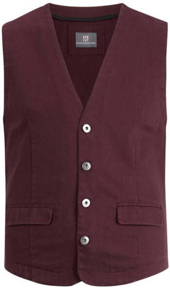 Jan Vanderstorm gilet TORELL Plus Size donkerrood