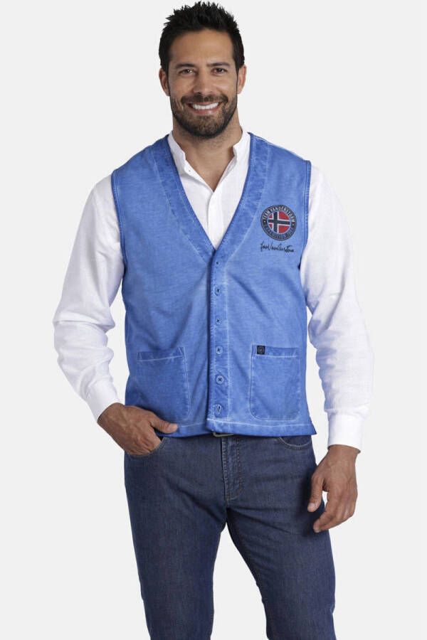 Jan Vanderstorm gilet VEEMAN Plus Size set van 2 blauw groen