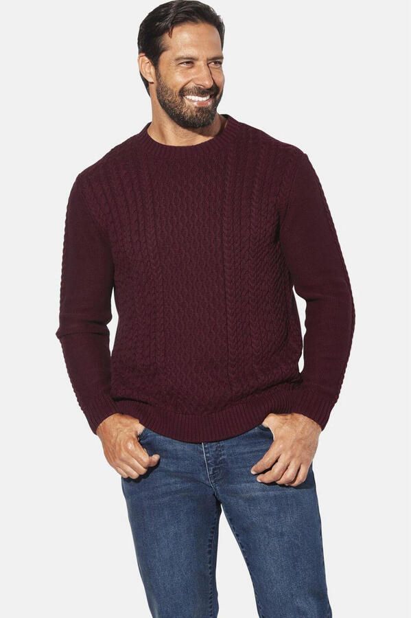 Jan Vanderstorm BJORNSTROM trui gebreid Plus Size donkerrood