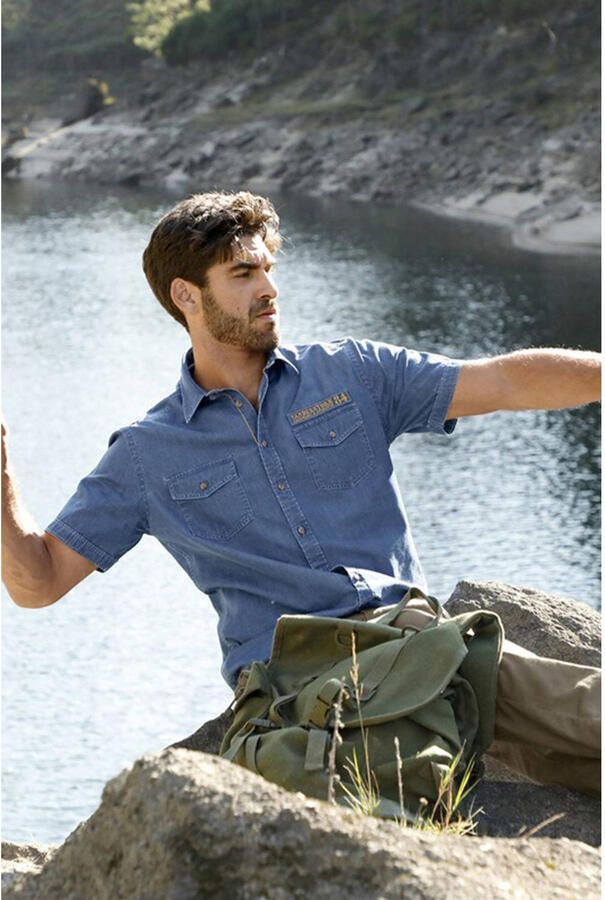 Jan Vanderstorm Jeansoverhemd JOAR Katoenen overhemd prettige pasvorm - Foto 4