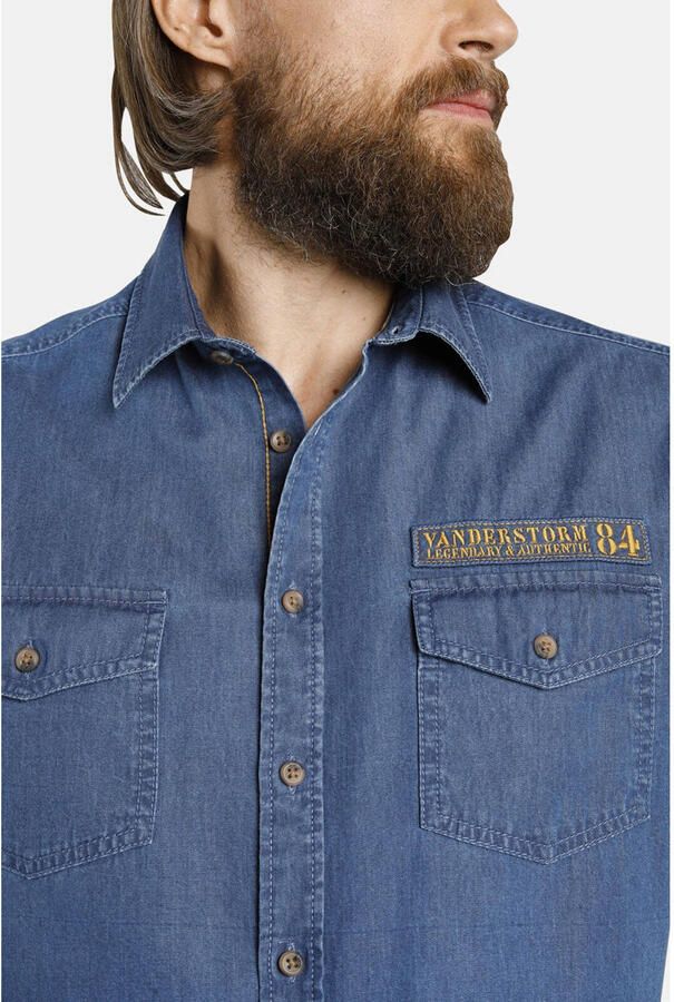 Jan Vanderstorm Jeansoverhemd JOAR Katoenen overhemd prettige pasvorm