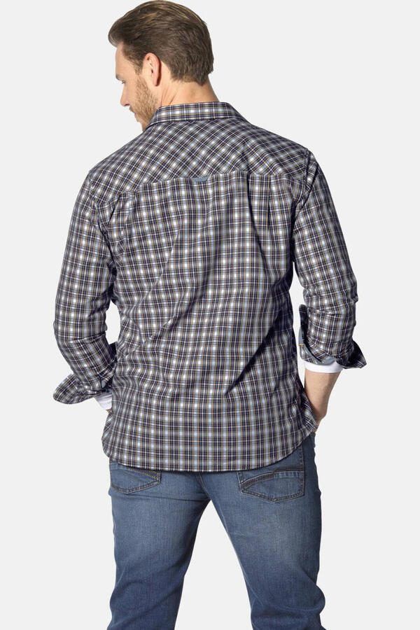 Jan Vanderstorm casual overhemd blauw