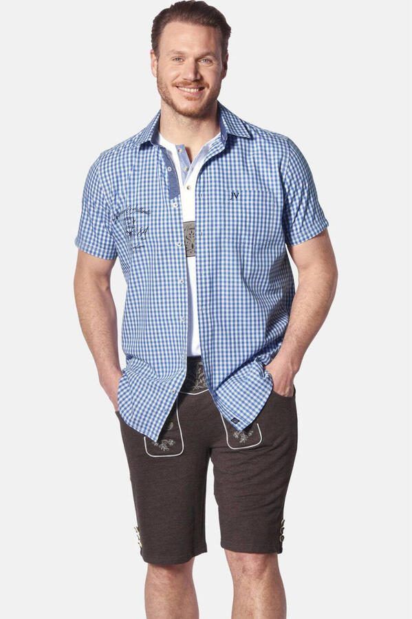 Jan Vanderstorm casual overhemd blauw