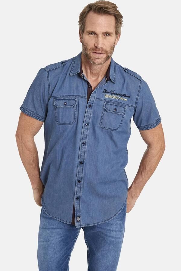 Jan Vanderstorm casual overhemd blauw - Foto 2