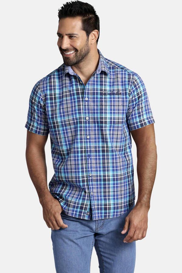 Jan Vanderstorm casual overhemd DANKWARD Plus Size blauw (set van 2) - Foto 3