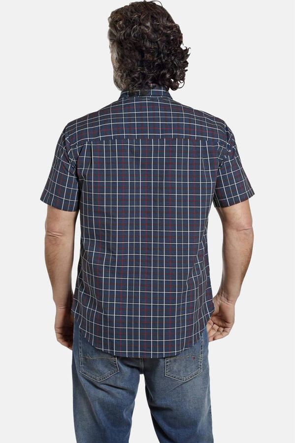 Jan Vanderstorm casual overhemd donkerblauw
