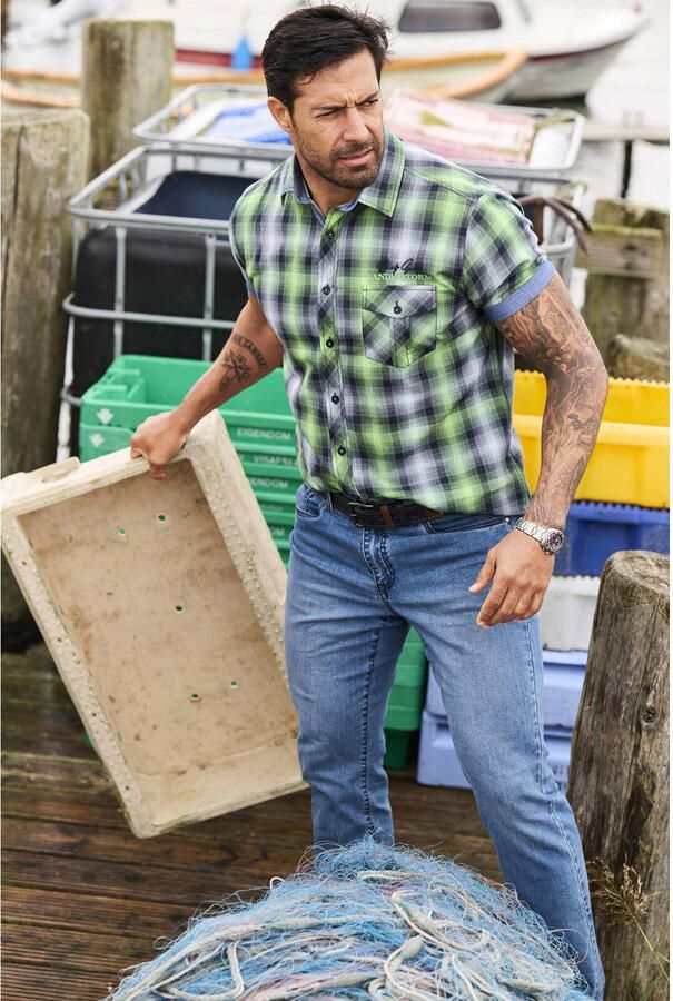 Jan Vanderstorm casual overhemd groen