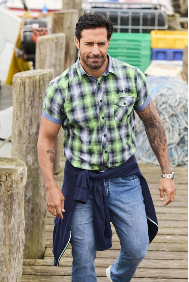 Jan Vanderstorm casual overhemd groen - Foto 2