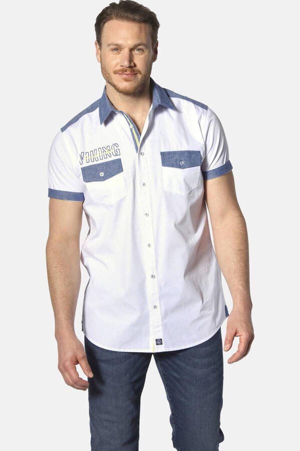 Jan Vanderstorm casual overhemd HERKKO Plus Size wit - Foto 3