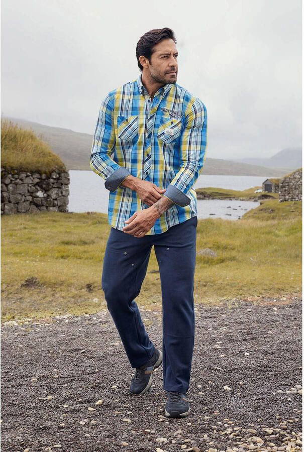 Jan Vanderstorm casual overhemd JORHEIM Plus Size blauw - Foto 2