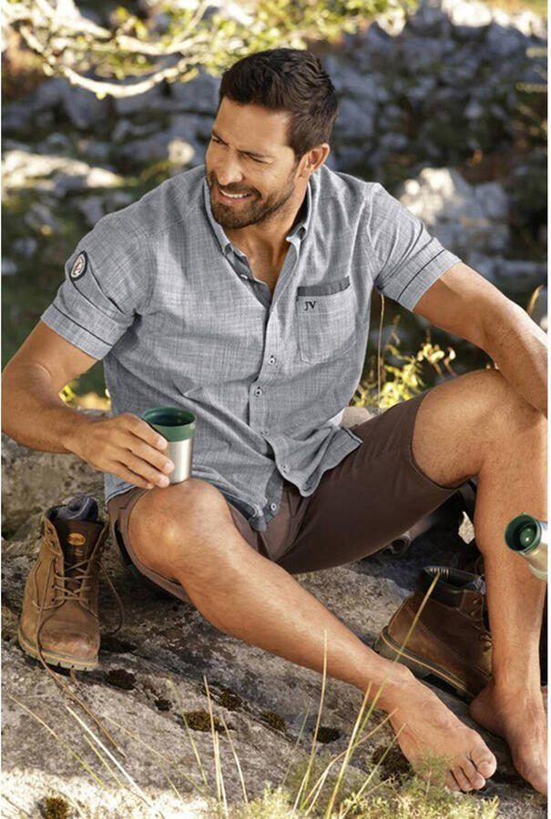 Jan Vanderstorm casual overhemd MILOS Plus Size zwart - Foto 3