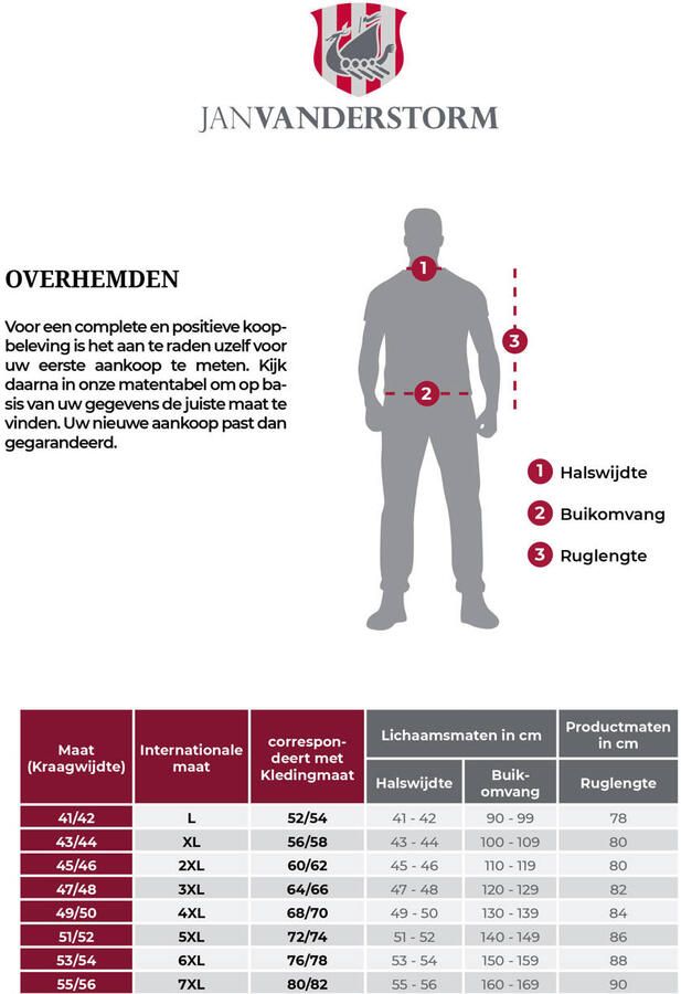 Jan Vanderstorm Geruit overhemd REEDO Katoenen overhemd comfort fit