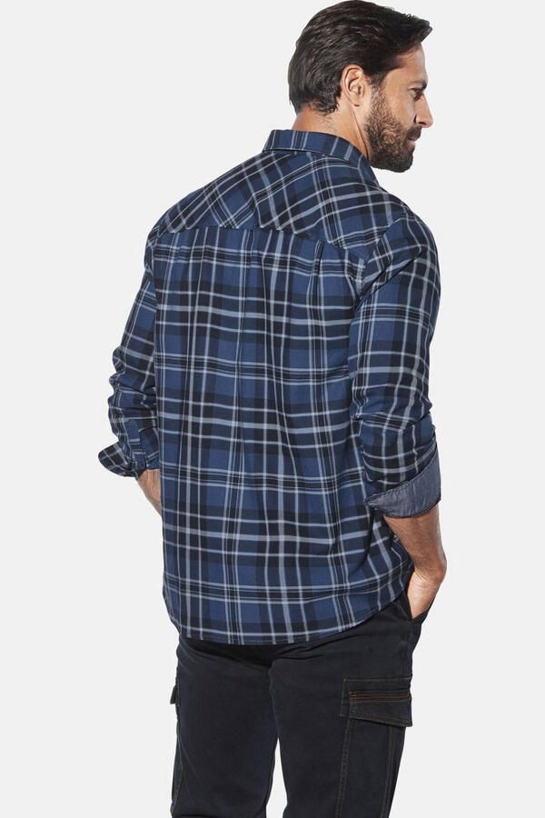 Jan Vanderstorm casual overhemd NORSEN Plus Size donkerblauw - Foto 2