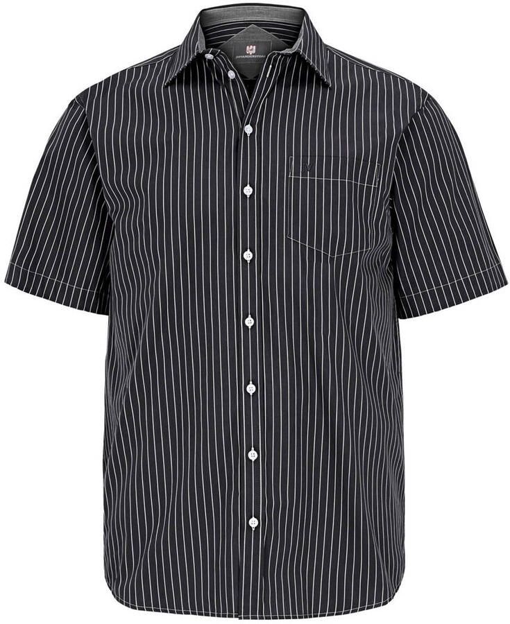 Jan Vanderstorm Gestreept overhemd PERTTU Overhemd met korte mouwen prettige pasvorm