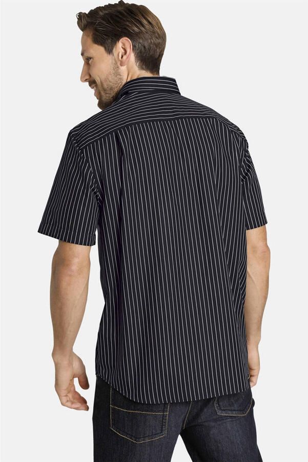 Jan Vanderstorm Gestreept overhemd PERTTU Overhemd met korte mouwen prettige pasvorm - Foto 3