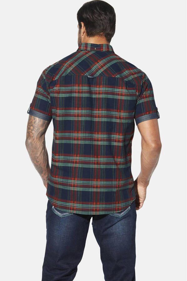 Jan Vanderstorm casual overhemd SNALLE Plus Size donkerblauw - Foto 2
