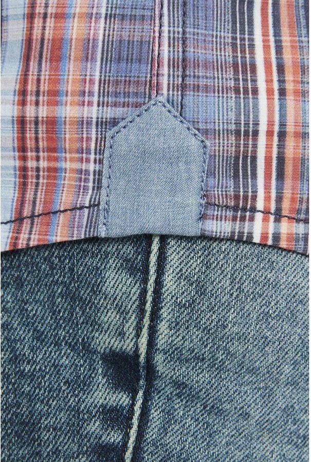 Jan Vanderstorm casual overhemd WIM Plus Size donkerblauw