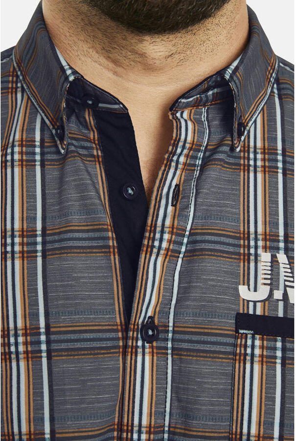 Jan Vanderstorm casual overhemd ZESAR Plus Size grijs