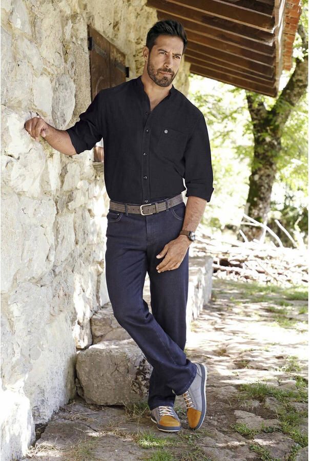 Jan Vanderstorm Overhemd met lange mouwen KALLU in linnen look - Foto 2