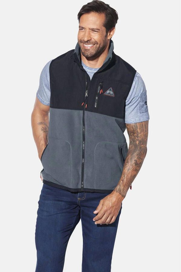 Jan Vanderstorm +FIT Collectie bodywarmer FINNSEN Plus Size grijs