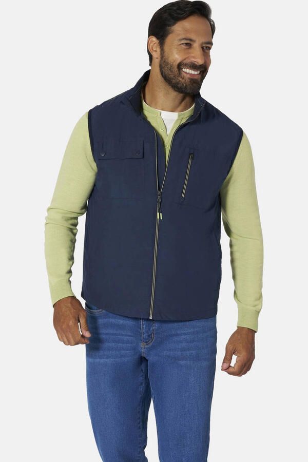 Jan Vanderstorm +FIT Collectie bodywarmer Plus Size TJORM donkerblauw