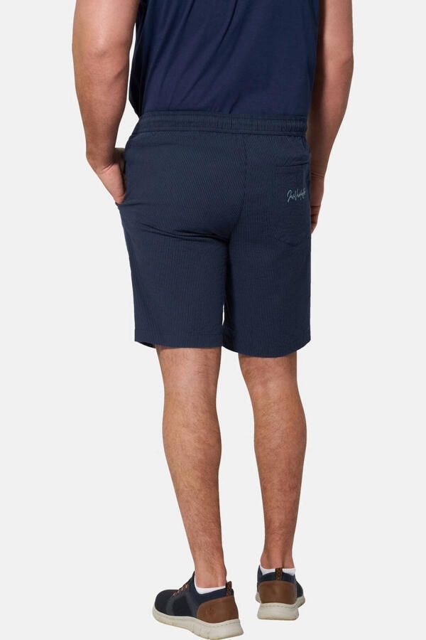Jan Vanderstorm +FIT Collectie EEKA relaxed gestreepte casual short donkerblauw - Foto 2