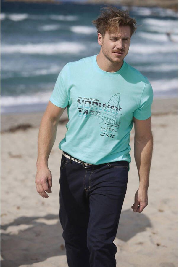 Jan Vanderstorm +FIT Collectie EILI loose T-shirt Plus Size turquoise - Foto 3