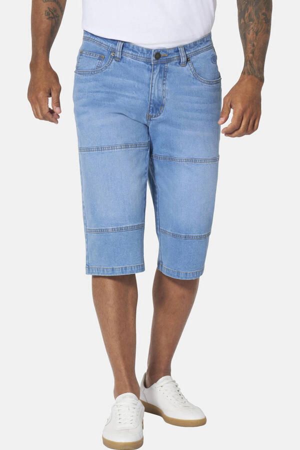 Jan Vanderstorm +FIT Collectie ESBJORN denim regular bermuda short Plus Size blauw