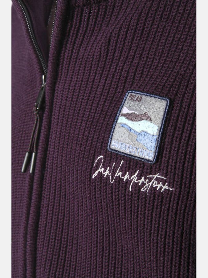 Jan Vanderstorm +FIT Collectie gebreid vest OLETARVIN aubergine