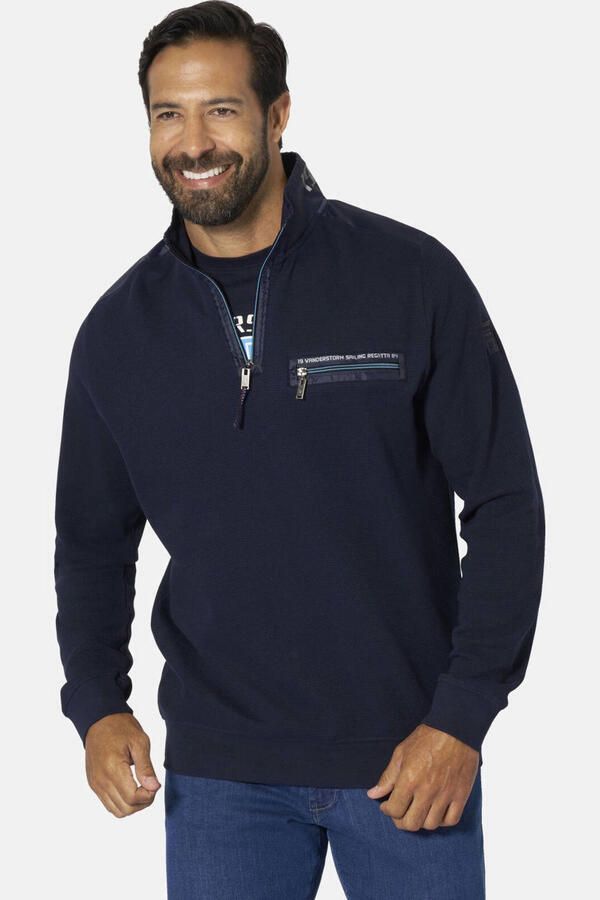 Jan Vanderstorm +FIT Collectie gebreide trui ABBO donkerblauw