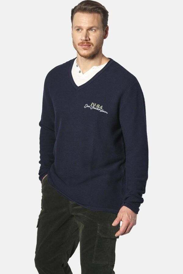 Jan Vanderstorm +FIT Collectie gebreide trui PERRIKVIK donkerblauw - Foto 2