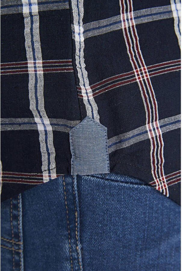 Jan Vanderstorm +FIT Collectie geruit regular fit overhemd BERTY Plus Size donkerblauw - Foto 2