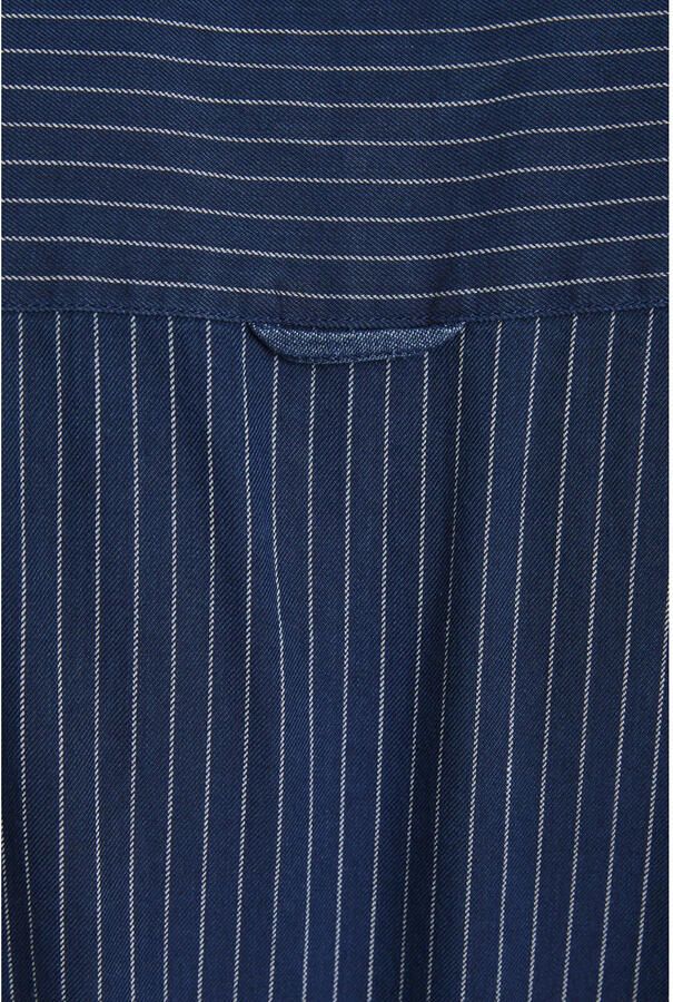 Jan Vanderstorm +FIT Collectie gestreept regular fit overhemd NALLE Plus Size donkerblauw
