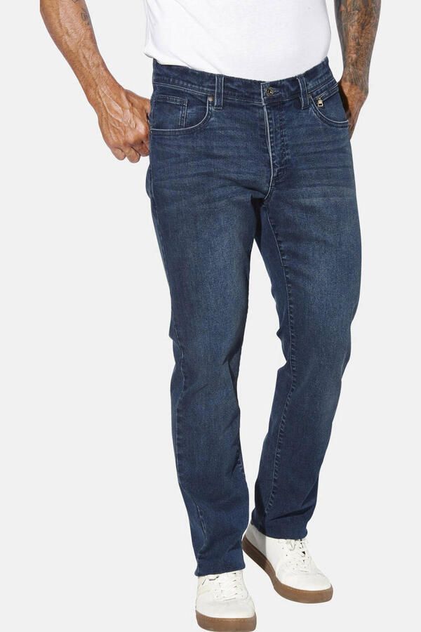 Jan Vanderstorm +FIT Collectie HARSKOG loose fit jeans Plus Size blauw