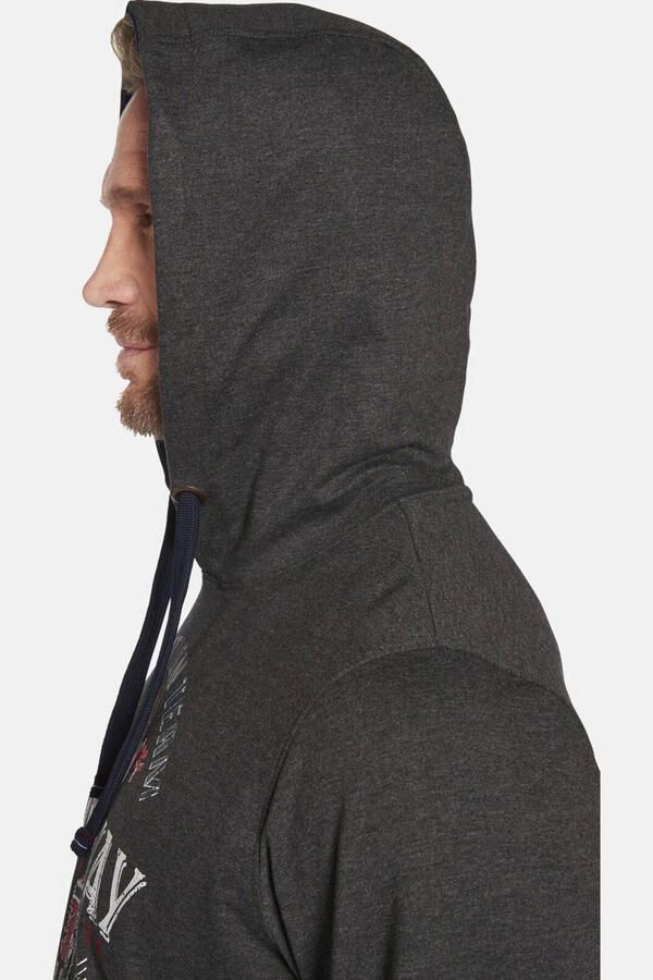 Jan Vanderstorm +FIT Collectie hoodie HINRICUS Plus Size met printopdruk donkergrijs - Foto 3