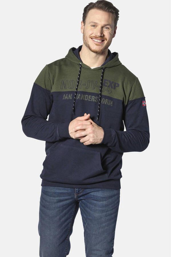 Jan Vanderstorm +FIT Collectie hoodie JERRES Plus Size donkerblauw - Foto 3
