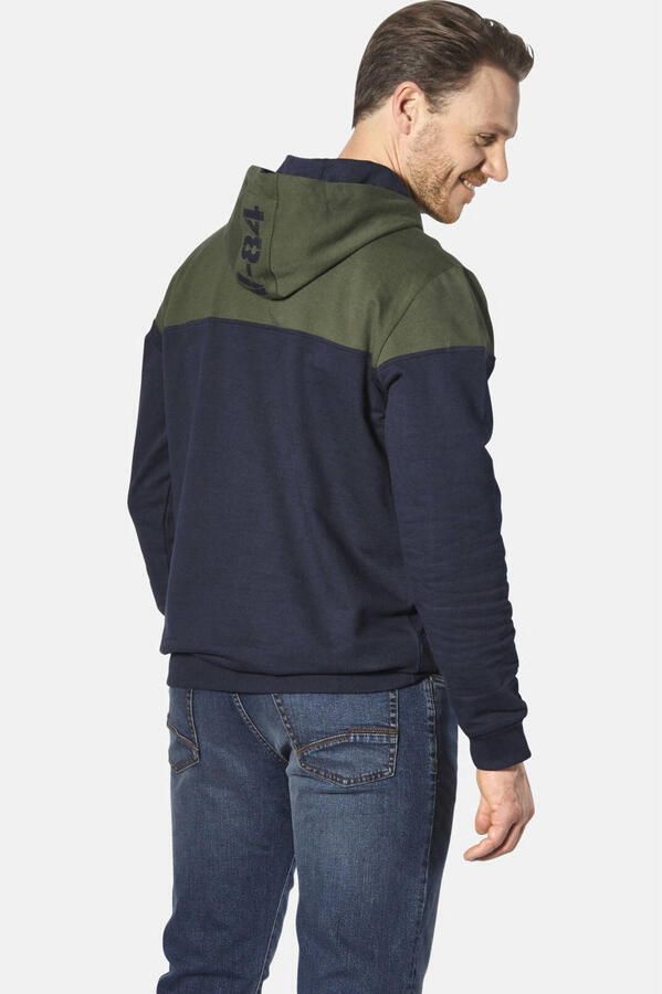 Jan Vanderstorm +FIT Collectie hoodie JERRES Plus Size donkerblauw