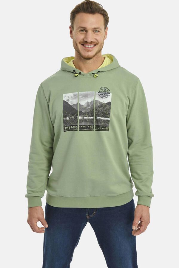 Jan Vanderstorm +FIT Collectie hoodie JIRI Plus Size lichtgroen