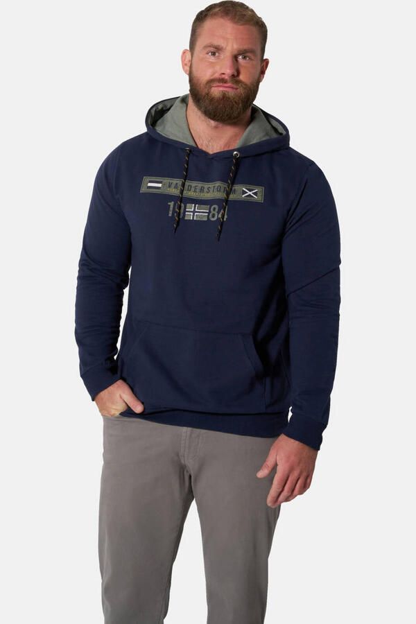 Jan Vanderstorm +FIT Collectie hoodie SANNO donkerblauw