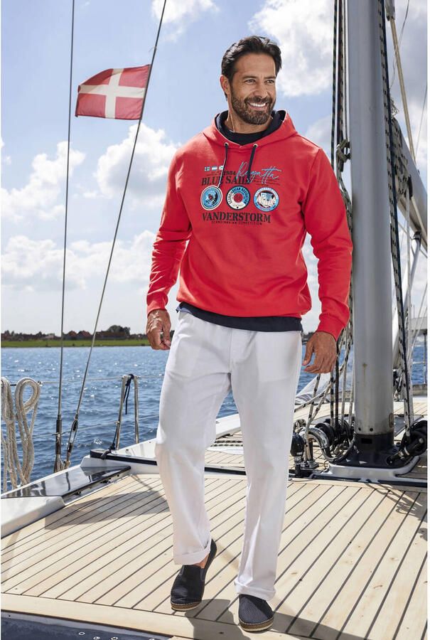 Jan Vanderstorm +FIT Collectie hoodie WILMER rood - Foto 2