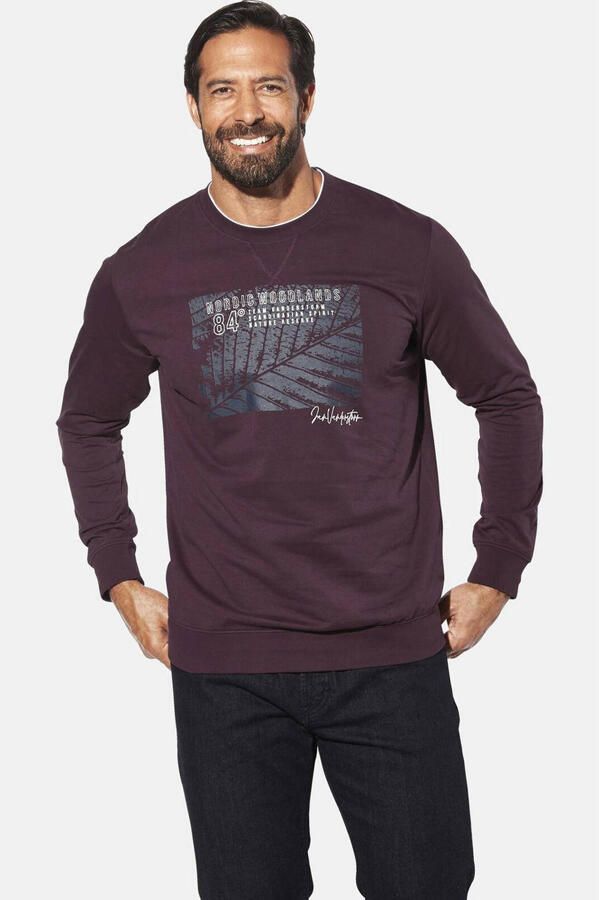 Jan Vanderstorm +FIT Collectie LINDSKOV sweater Plus Size donkerrood