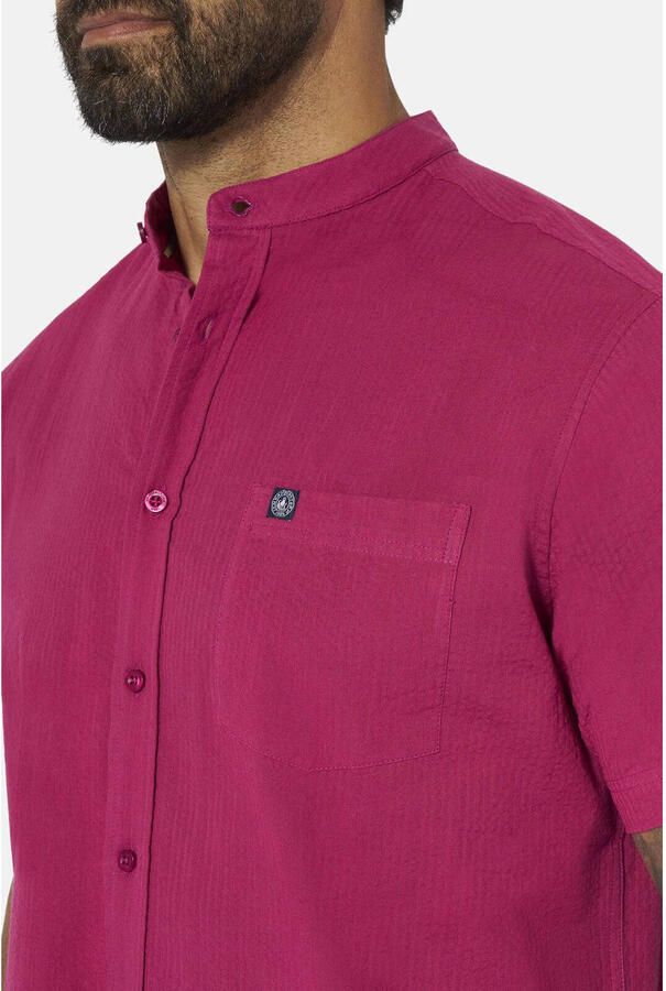 Jan Vanderstorm +FIT Collectie loose casual overhemd Plus Size donkerrood - Foto 2
