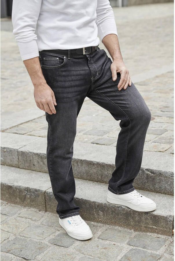 Jan Vanderstorm +FIT Collectie loose fit jeans JOEL Plus Size zwart