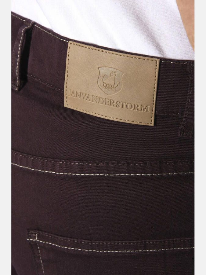 Jan Vanderstorm +FIT Collectie low waist loose fit broek RALUNDE Plus Size donkerrood